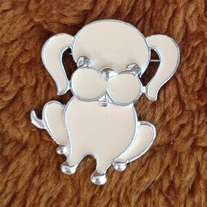 Vintage Sarah Coventry "Puppy Love" Dog Puppy Brooch/Pin